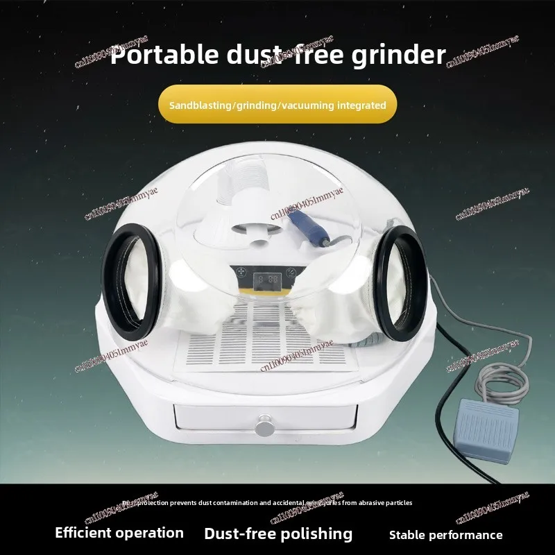 Dental Portable Dust-free Sander Technician Desktop Vacuum Cleaner Electric LED Sandblasting Sanding Vacuum Cleaner