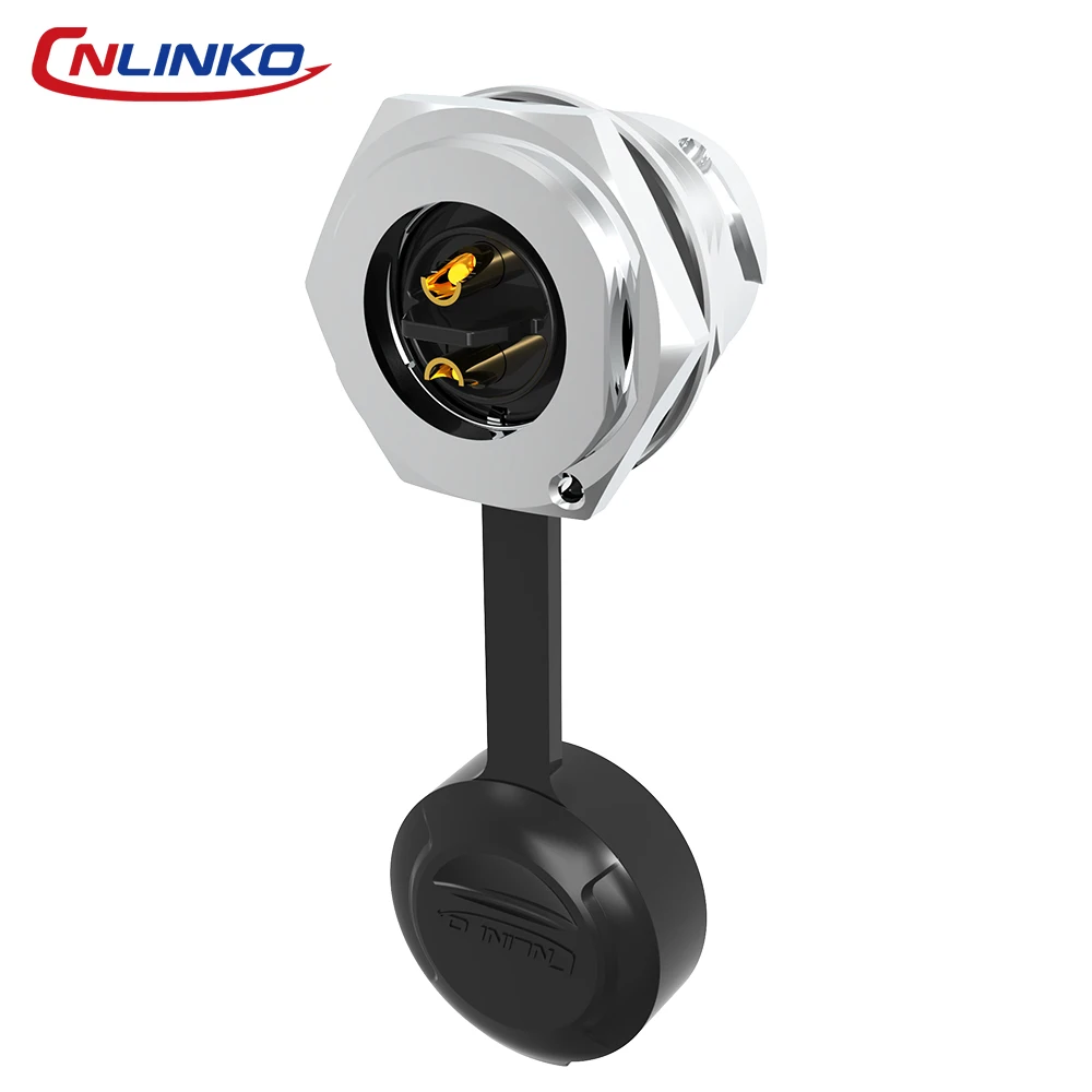 CNLINKO DH20 5/7/9/12 Pin Waterproof Metal Connector with Barrier IP68 M20 Solder Panel Mount for LED Display & Stage Lighting