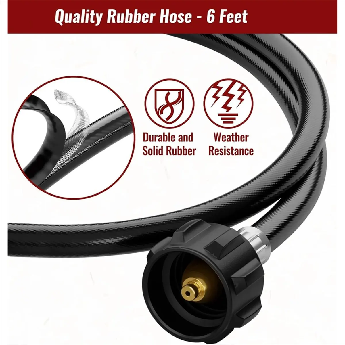 Homegood Propane Fuel Filter with 6FT Propane Adapter Hose, for Mr.Heater Buddy Portable Buddy and Weber Q, Coleman Grill