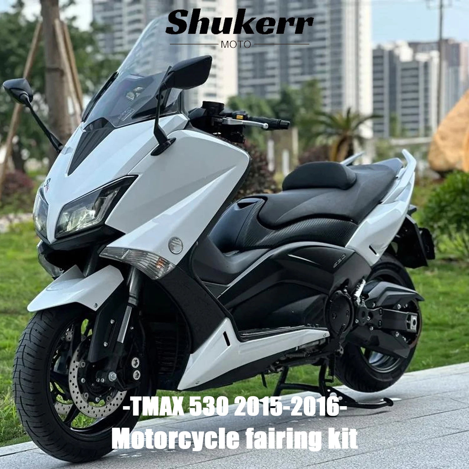 

Fit for Yamaha Tmax530 T-Max530 2015 - 2016 Fairing Custom White Shukerr Moto New Abs Plastics Motorcycle Fairing Kit Bodywork