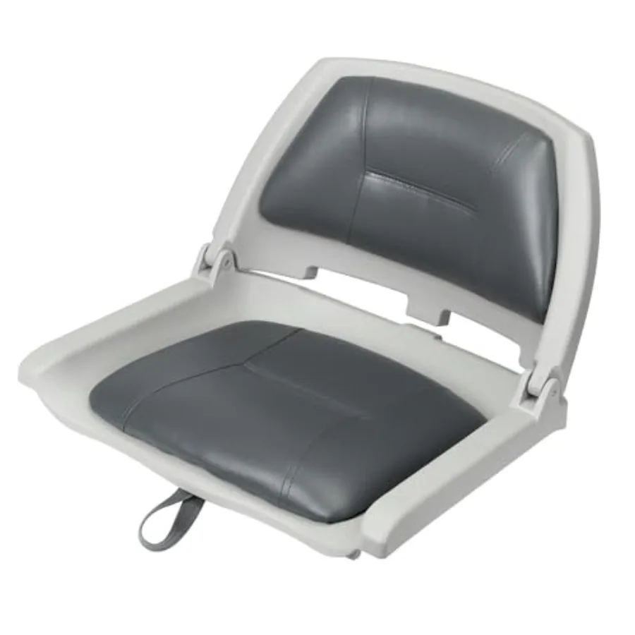 

Folding Boat Seat Padded Folding Boat Chair with Backrest Marine BassJon Boat Seat