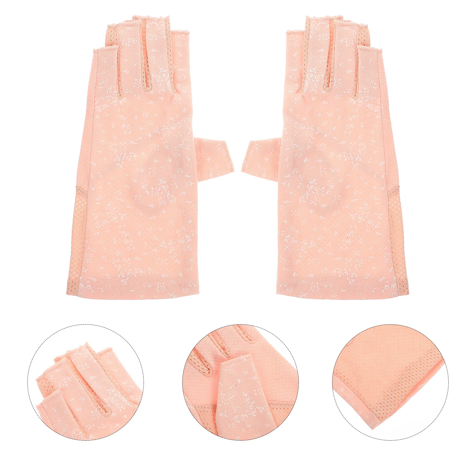 

1Pair Uv Shield Gloves Nail Art Manicure Protective Accessory Soft Flexible Fingerless Hand Protector for Salon Use