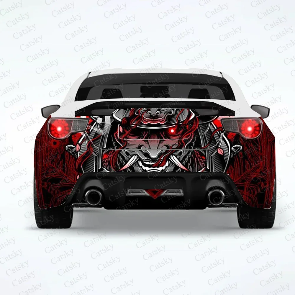 

Japanese Samurai tattoo car sticker rear car rear modification custom suitable for SUV car truck packaging sticker decal