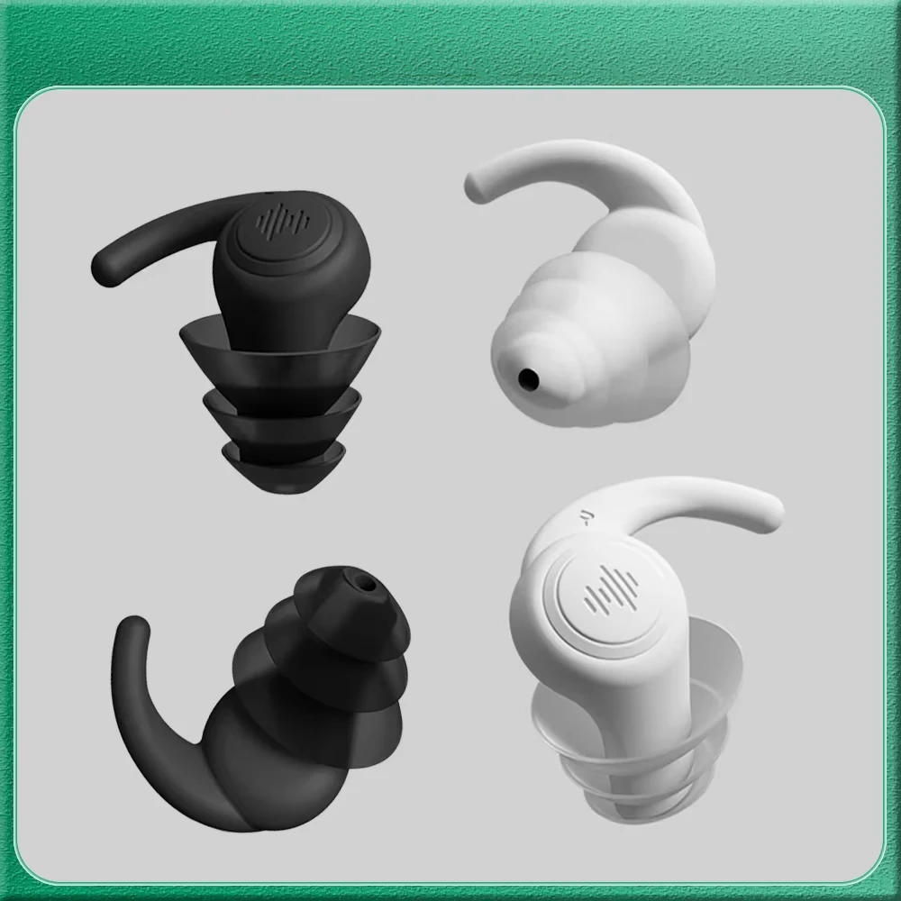1 Pair Soft Silicone Earplugs Noise Cancelling Reusable Anti-noise Earplug For Concerts Sleep Swimm Waterproof Ear Plugs