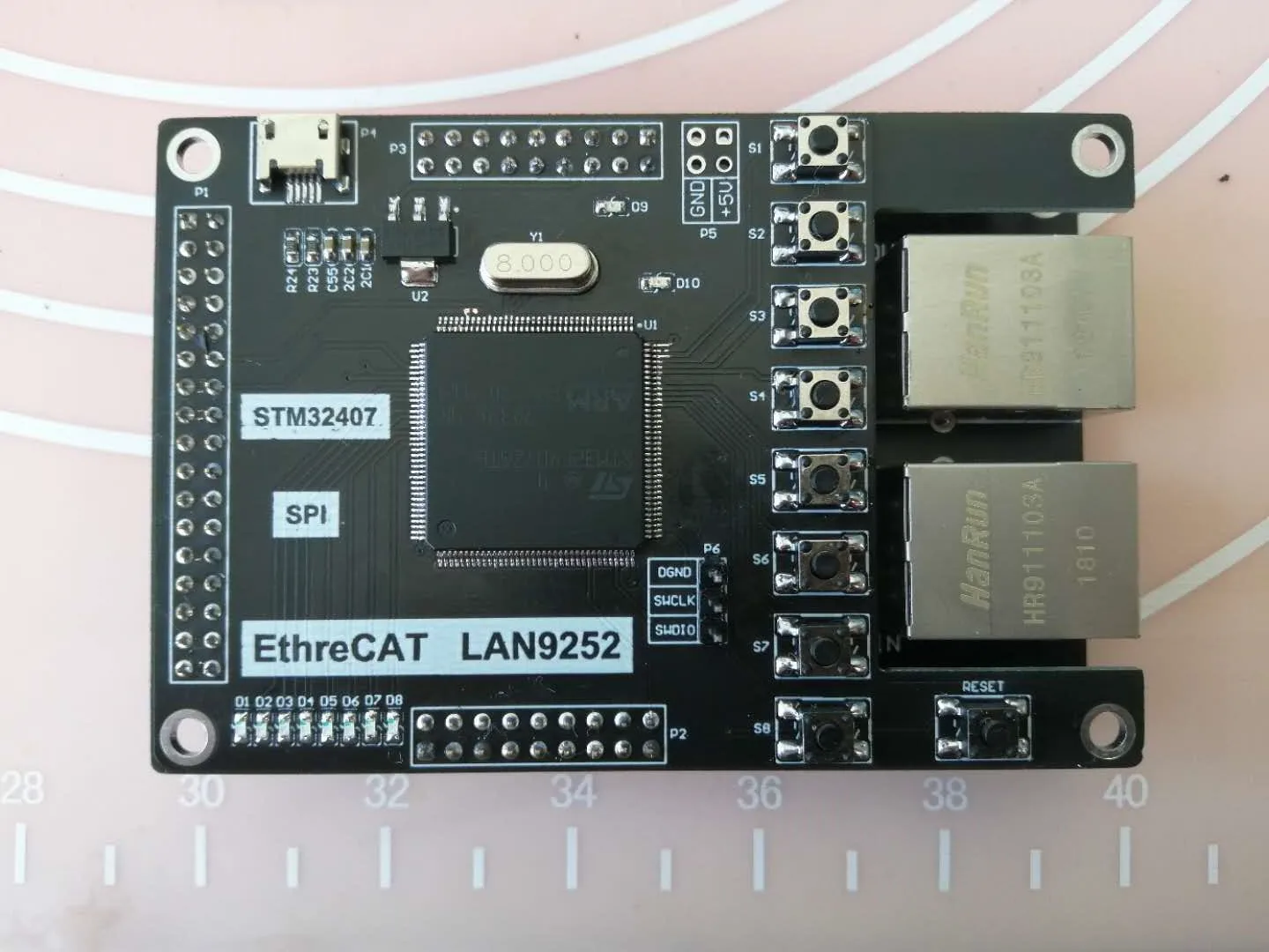 Lan9252 EtherCAT Slave Station Development Board STM 32f407zgt6 Pi/Fsmc Communication