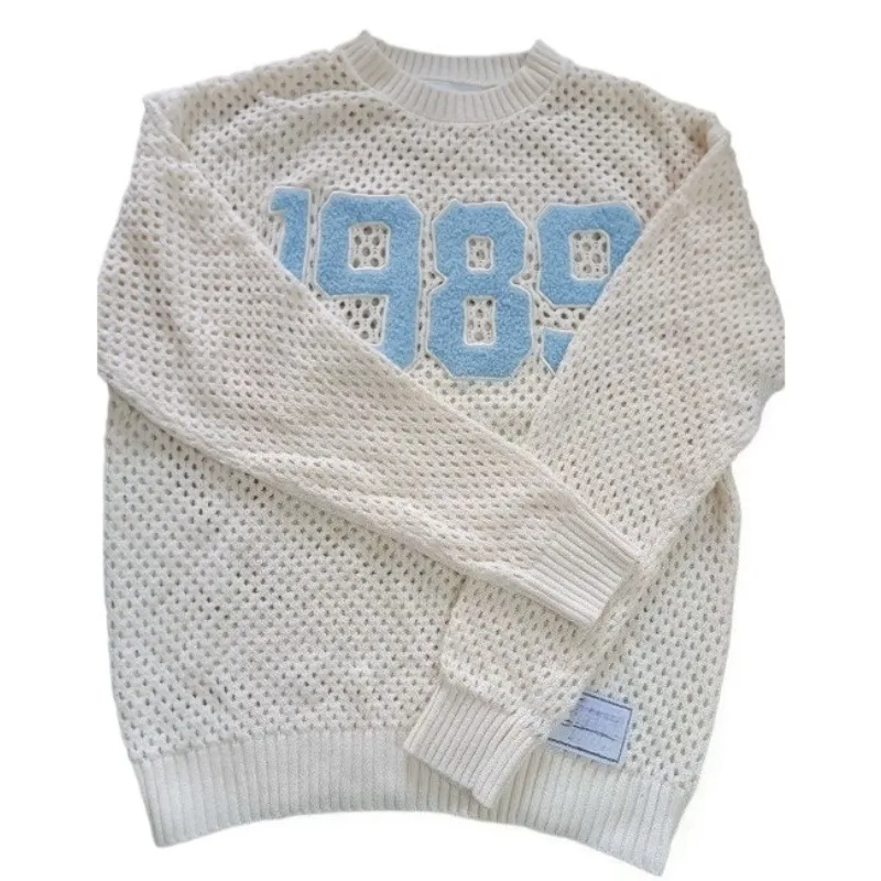 

Fans-made Un-official Taylor's Open Knit Sweater Beige White 005