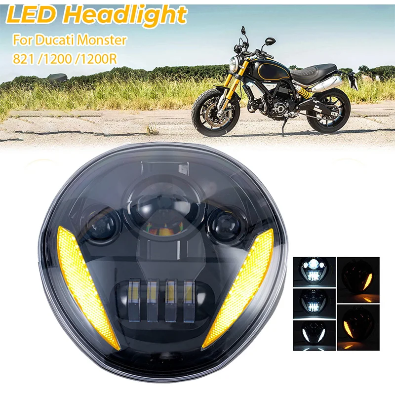 Motorcycle LED Headlight for Ducati Monster 821 1200 Monster 1200R 1200S 2014-2017