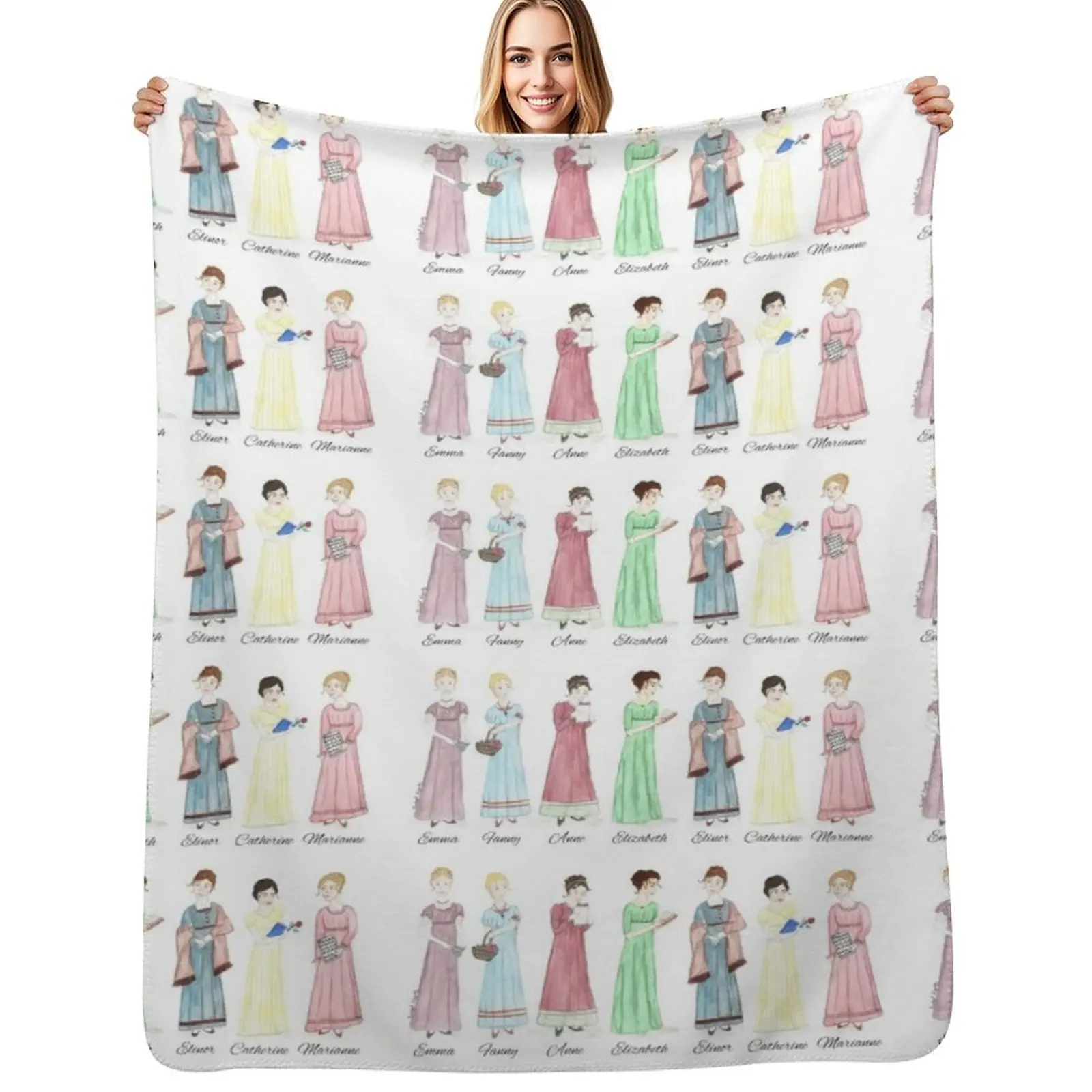 

Jane Austen Heroines Throw Blanket Bed Soft Decoratives Blanket