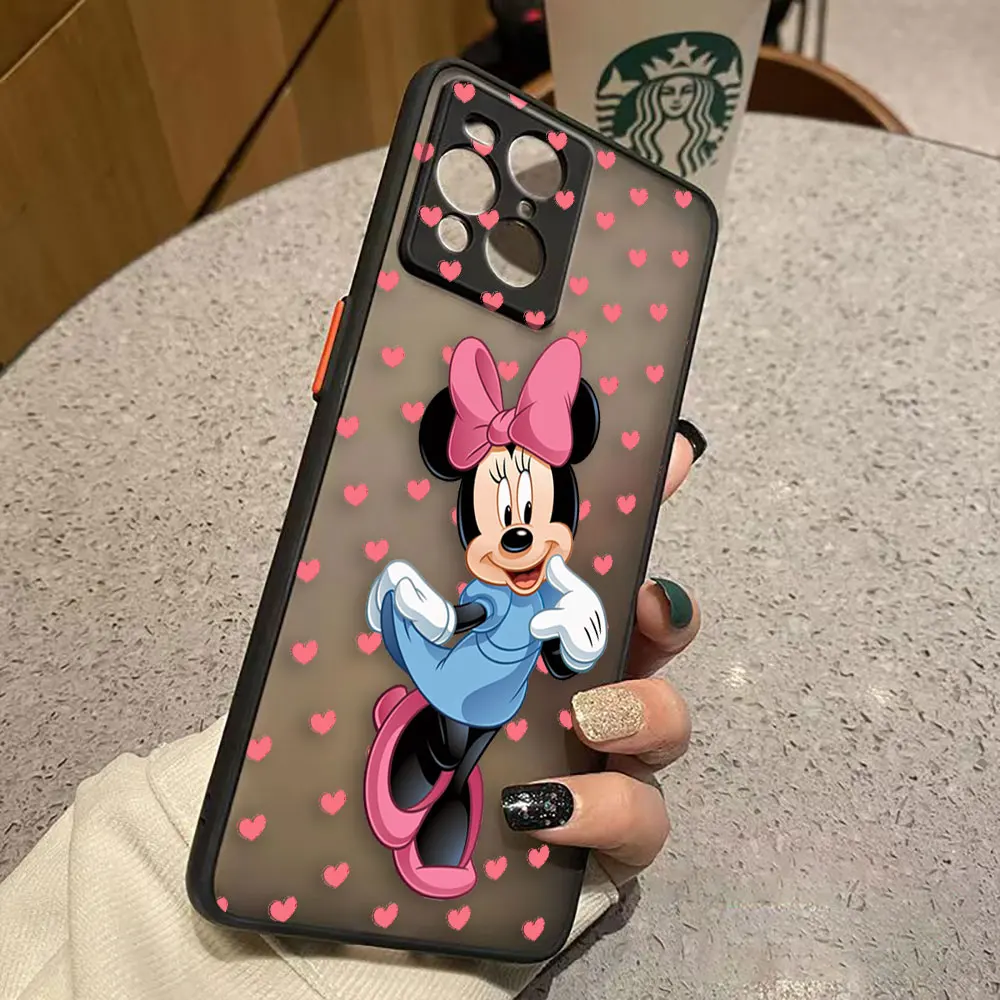 Matte Case for OPPO Realme 10 9 9I 8 8I 7 7I 6 5 3 FIND X3 X4 PRO 4G 5G Case Funda Coque Shell Mickey Minnie Mouse Anime Cartoon