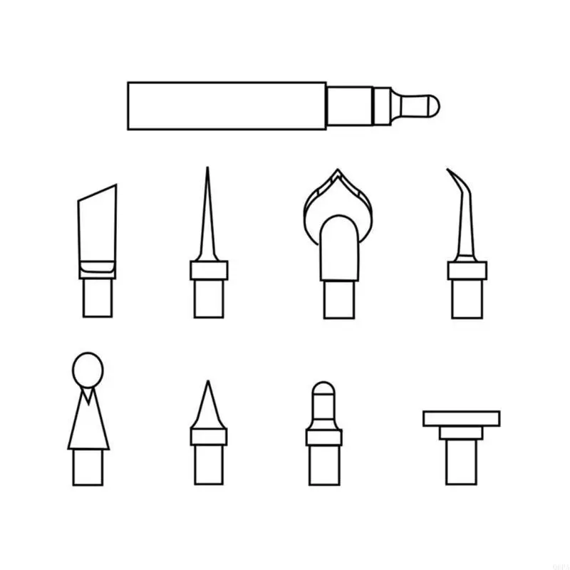 Q6PA 열 삽입 너트 아이언 팁 열 세팅 삽입 도구 납땜 인두 팁 프린팅