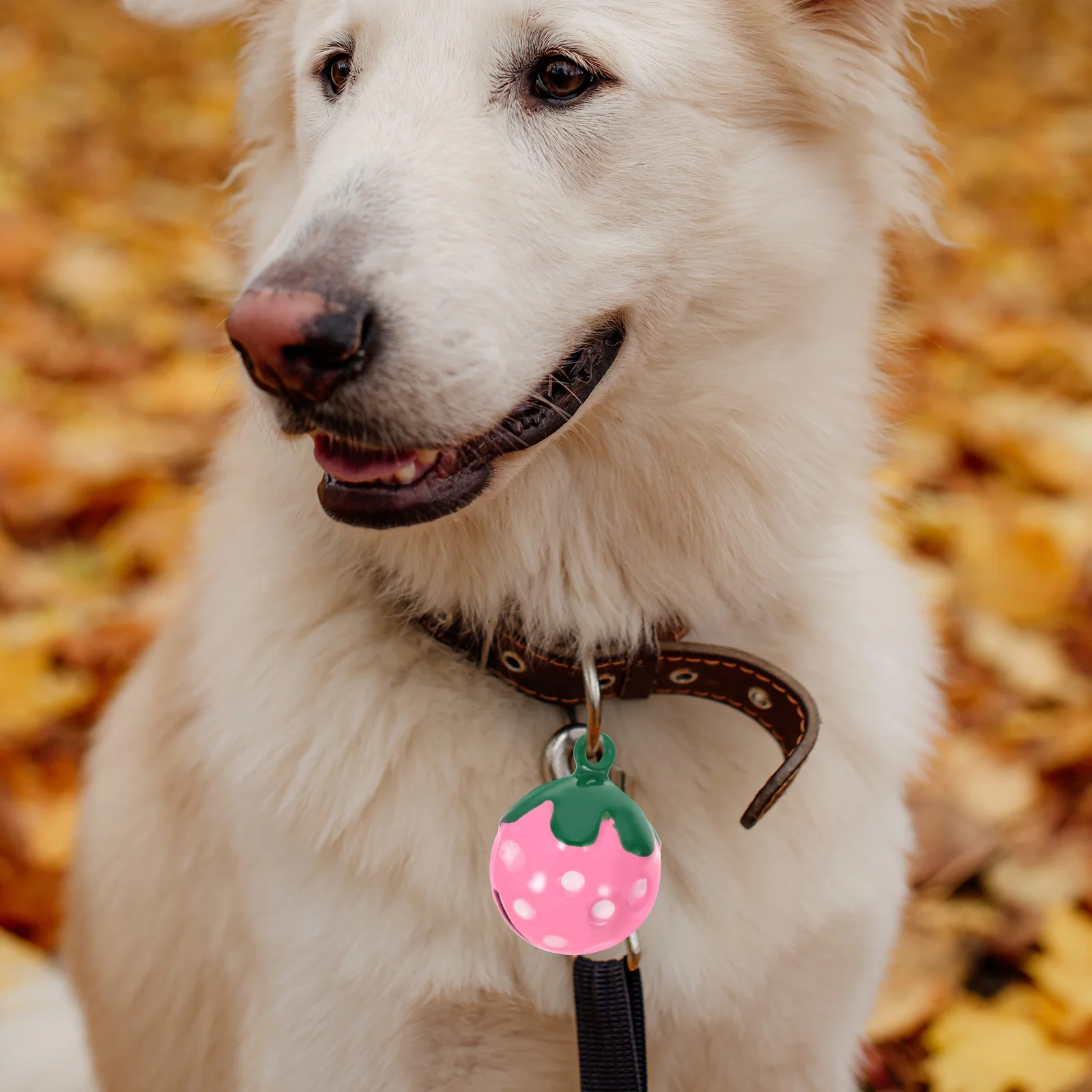 

10pcs Strawberry Bell Pendant Charm Cute Bag Hanging Ornament For Backpacks Luggage Keychains Diy Craft Pet Collar Accessories