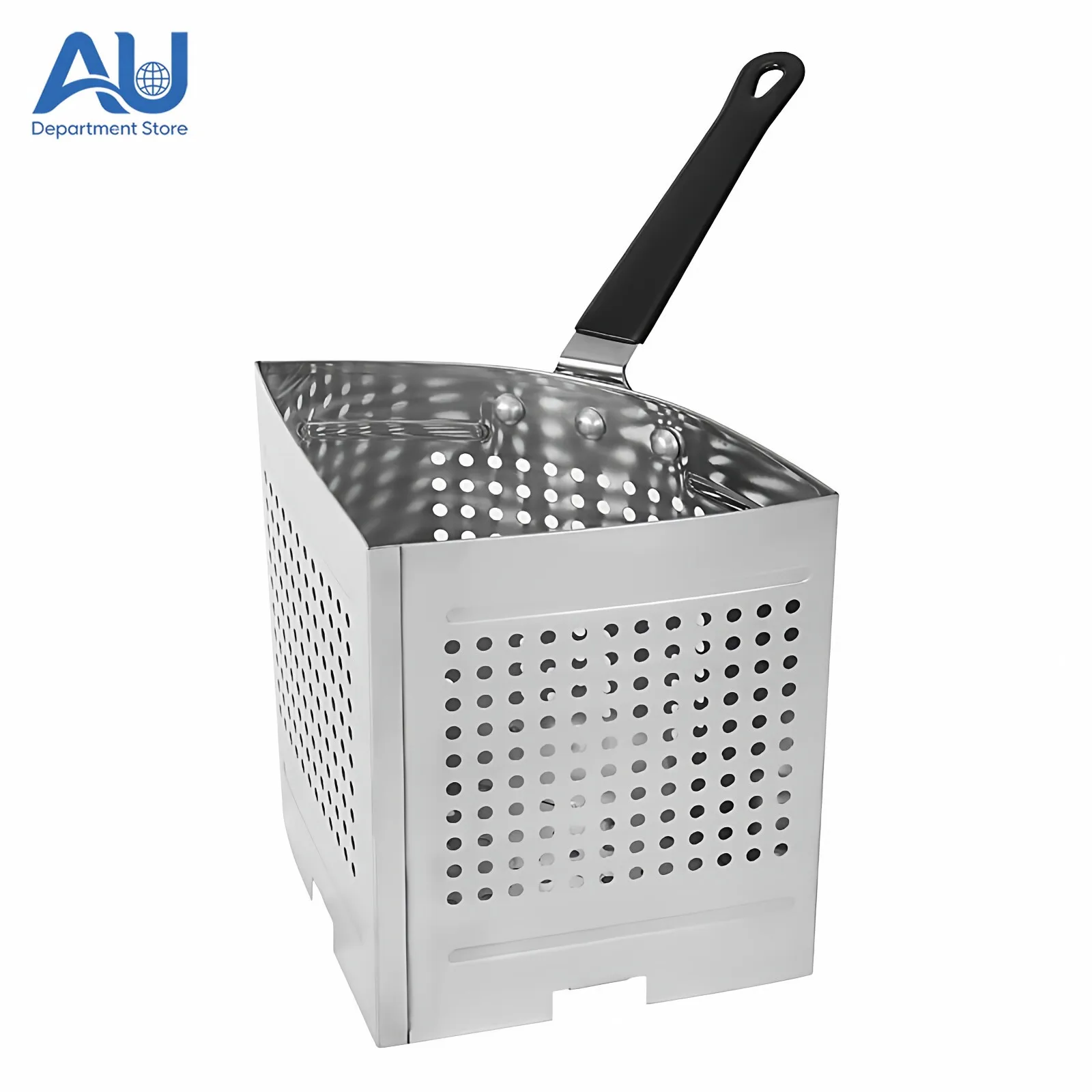Stainless Steel Pasta Pot Strainer Basket Insert Blanching Basket Perforated Deep Pocket