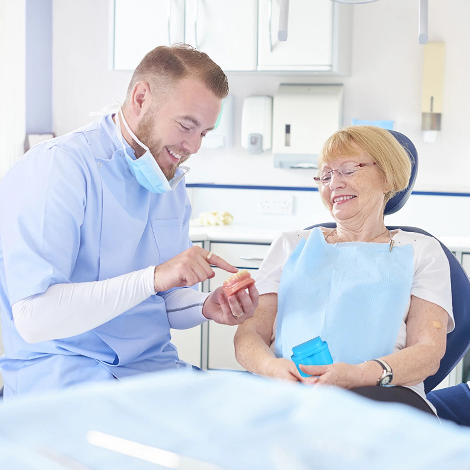 

3pcs Denture Storage Box Fake Teeth Protection Portable Dental Retainer Case Mini Fake Tooth Organizer Oral Hygiene Container