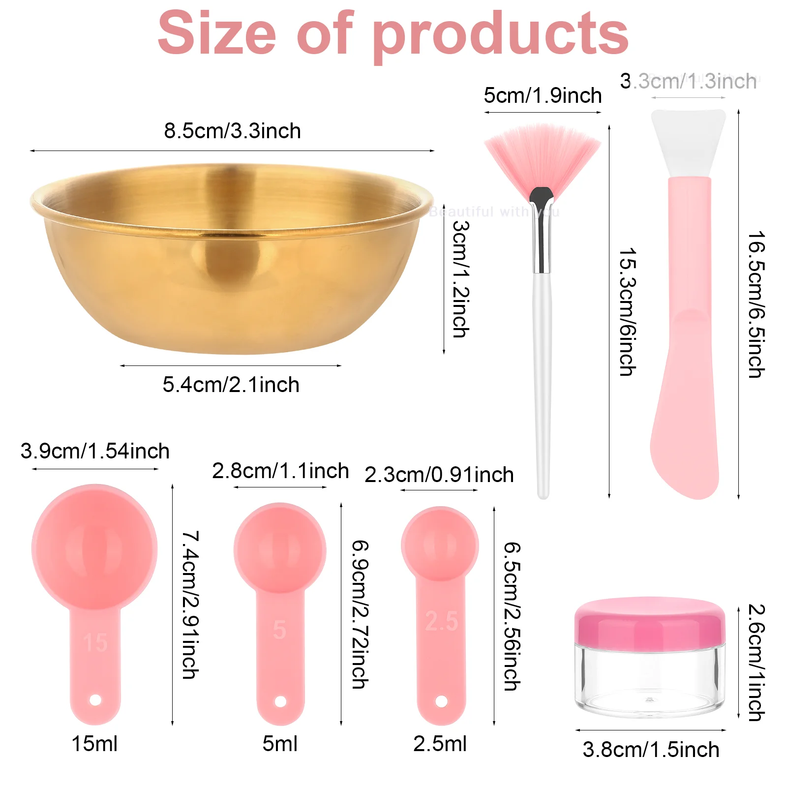 

24 Pcs Esthetician Facial Supplies Set DIY Face Mask Mixing Tool Kit for Women Skincare Home Spa Use