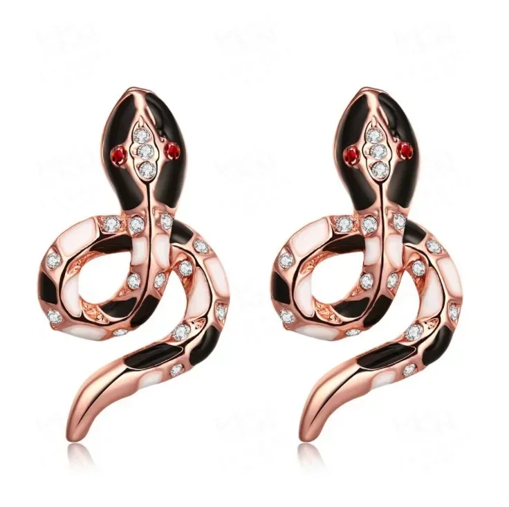 Fashion jewelry hollowed-out simulation zodiac snake earrings Made with ELEMENTS for Mother's Day women gift