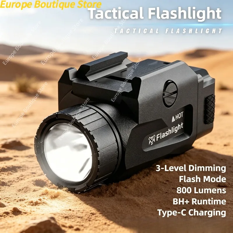 

Outdoor Sport 800LM Tactical LED Light 4 Mode USB Rechargeable Quick Release For Picatinny Rail Accessory