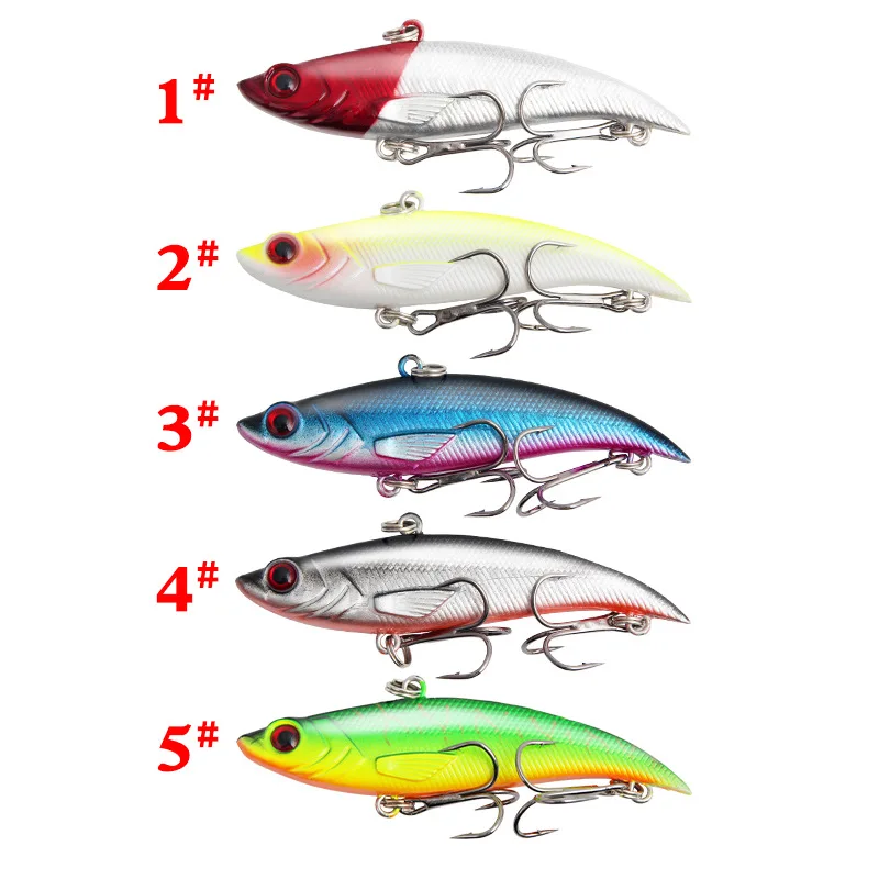 Lure VIB Full Swimming Long-distance Throwing Submersible Fake Bait 7.5cm 12.8g Bass Bait Plastic Noise Beads Metal Jig Head