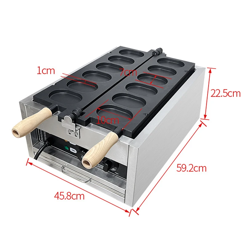 Commercial electric 6 holes egg burger machine waffle cake making machine Street Food Korean Egg Bread Waffle Makers Grill Pan