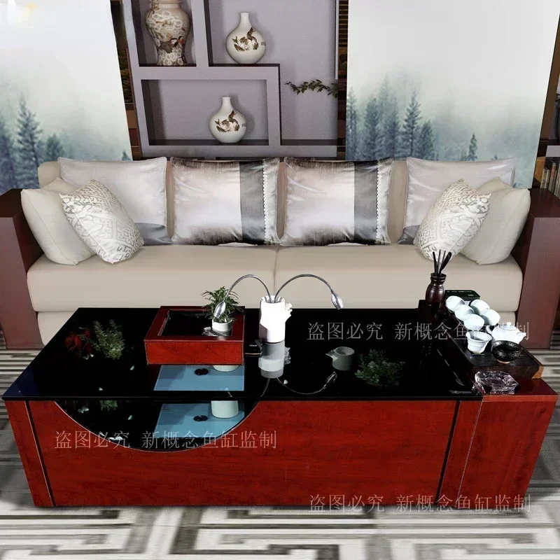 Glass Coffee Table Living Room Home Creative Simple Change Water Rectangular Coffee Table Fish Tank Aquarium