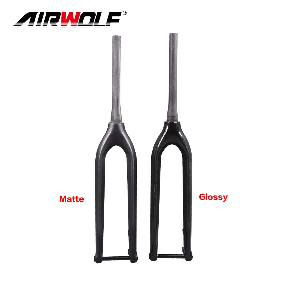 AIRWOLF Rigid Fork 29 Carbon Mtb Fork Mountain Bicycle Disc Brake Rotor 160mm Steerer Tube 1-1/8\