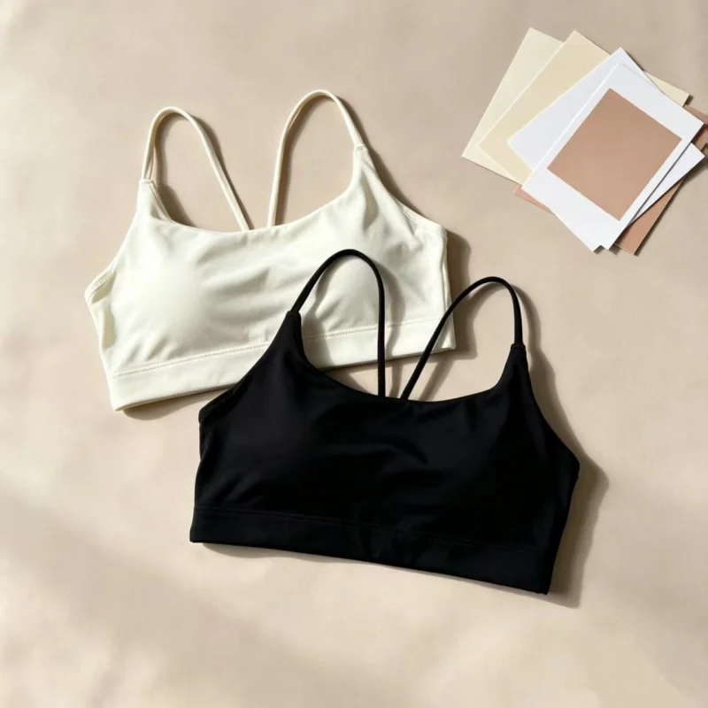 Slim Strap Pretty Back Ladies Yoga Sleeveless Top Removable Pads Soft Ventilate Anti-Sag Gym Pilates Sport Vest