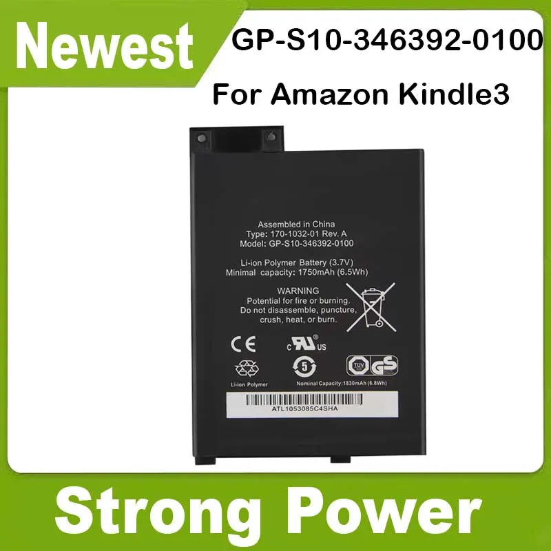 YDLBAT 1750mAh GP-S10-346392-0100 Battery For Amazon Kindle3 Kindle 3 S11GTSF01A D00901 E-Reader