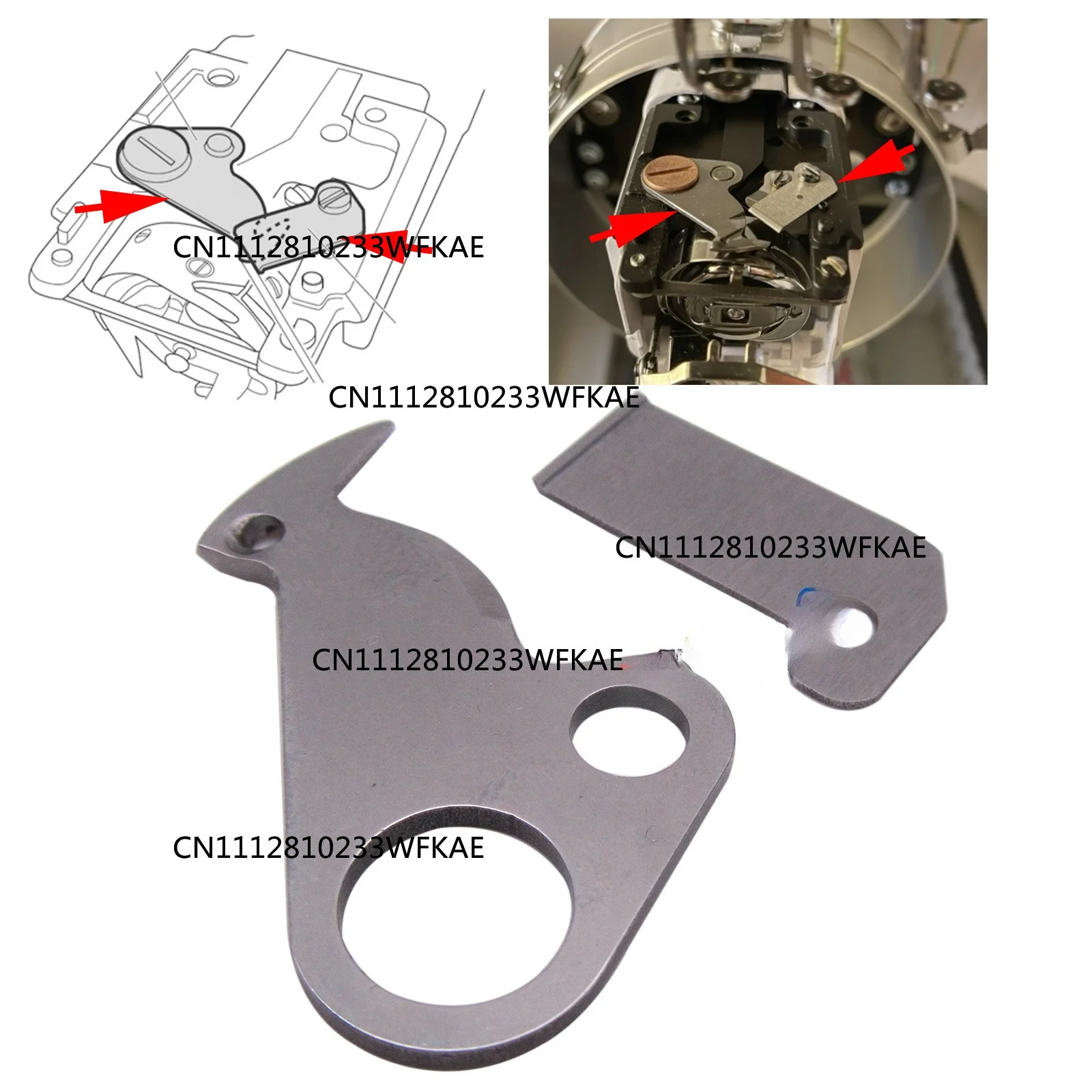 1Set Movable & Fix Knife FOR BROTHER PR600, PR620, PR650E, PR655, PR680W, PR1050X , PR1055X Babylock BL6300, BL6800