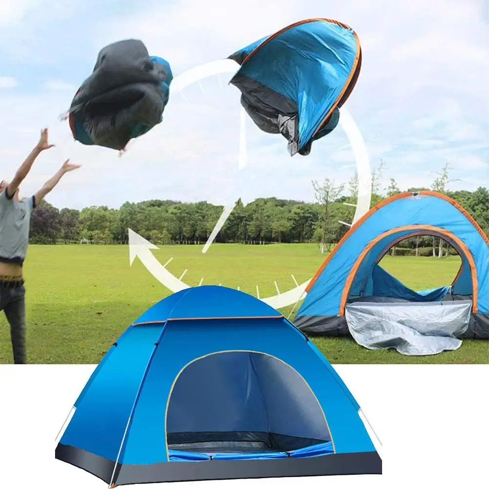 Automatic Easy Open Tent for Outdoor Family Camping,   Instant Shade 2-3 Person Tourist Hiking