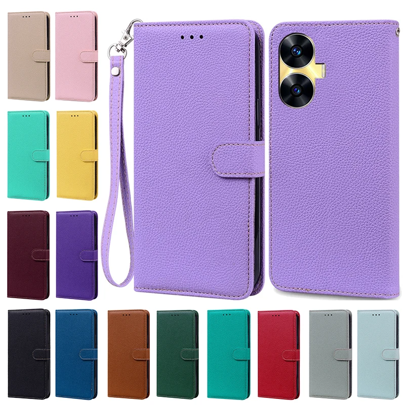 

Wallet Flip Phone Case For Realme C55 Case RMX3710 Bumper Protective Leather Back Cover For Oppo Realme C55 RealmeC55 Funda C 55