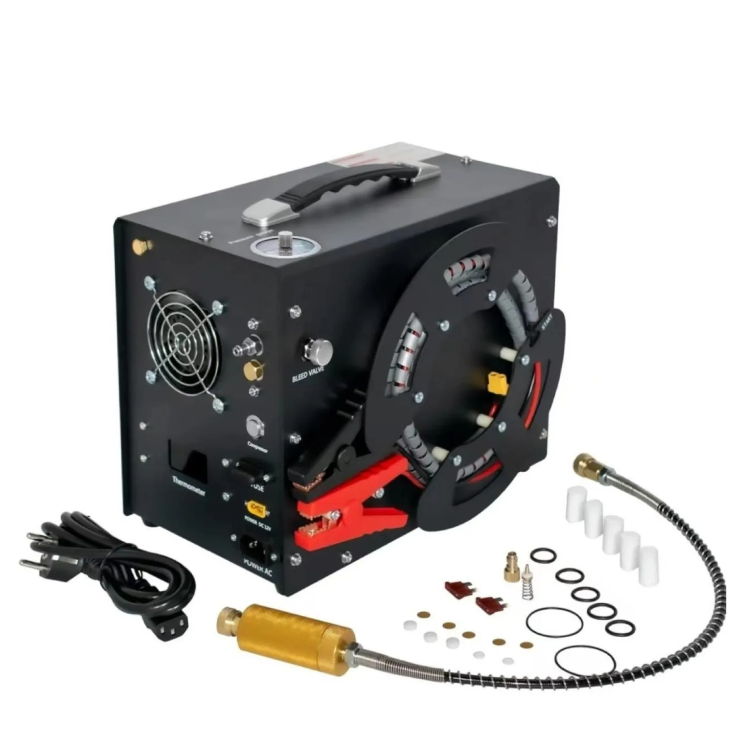 

12V vehicle vertical inflator 4500PSI high pressure air pump automatic shutdown air compressor