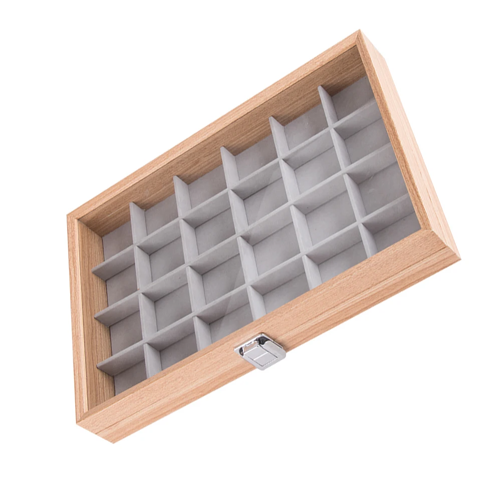 

24 Grid Jewelry Storage Display Box Large Capacity ganizer Case for Necklace Bracelet Rings Earrings Multi Function Jewelry