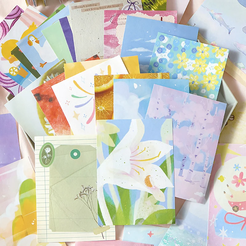 40sheets Inspiration Manjiji Series Retro Ins Handmade Collage Material Background Paper DIY Scrapbook Aesthetic Craft Paper