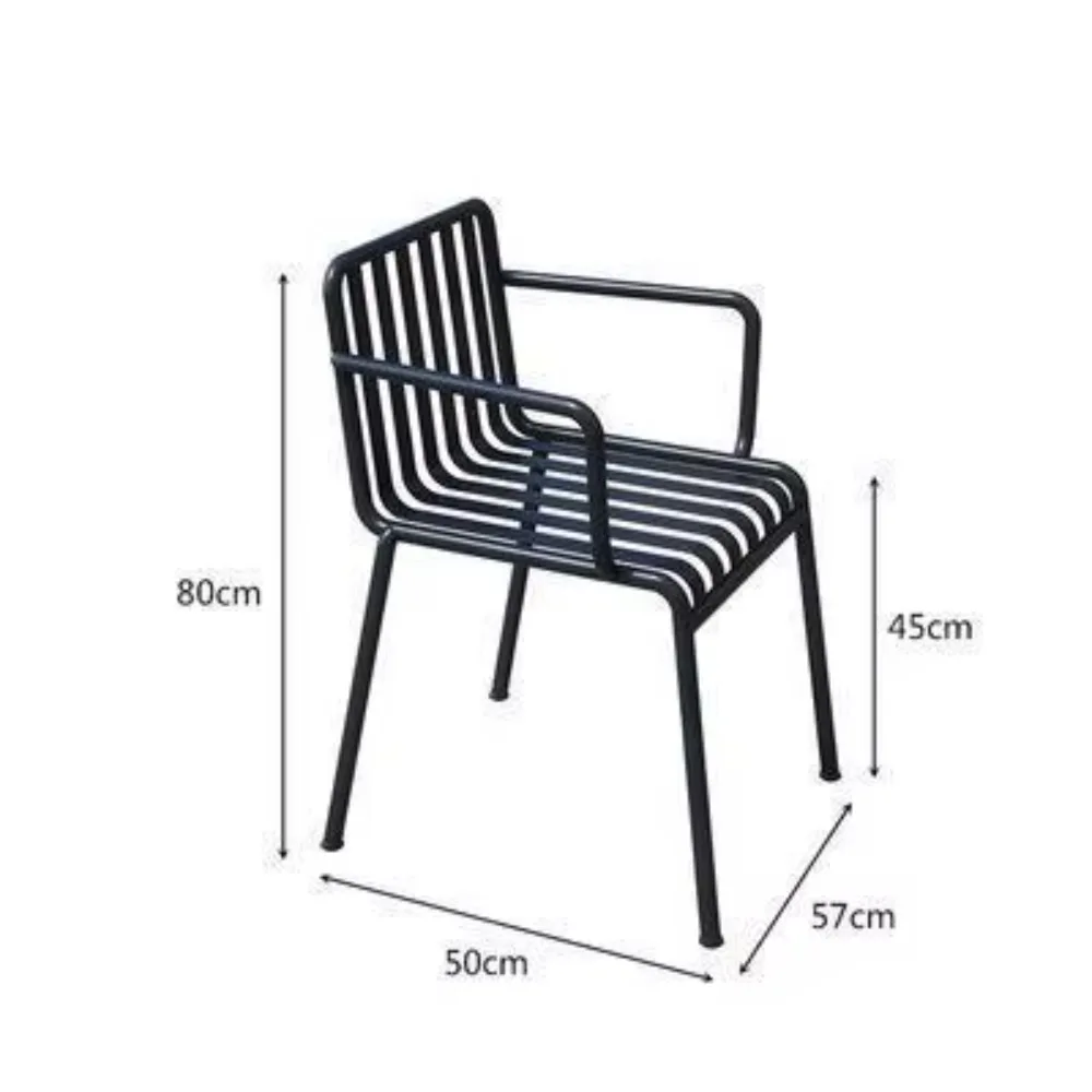 Outdoor Metal Garden Furniture Set Small Round Table and Chair for Courtyard Balcony Green Waterproof Iron Table and Chair Set