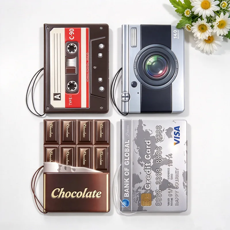 PVC Leather Passport Holders for Men Women 3D Printed Tape Camera Pattern Passport Covers Travel Accessories ID Card Ticket Case