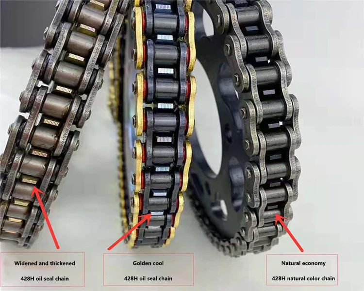 DID Titanium steel Motorcycle  Gold Oil seal Chain Sets For 428 chains 136 Link 520 525 530 chains 120 Links with Facotry Sale