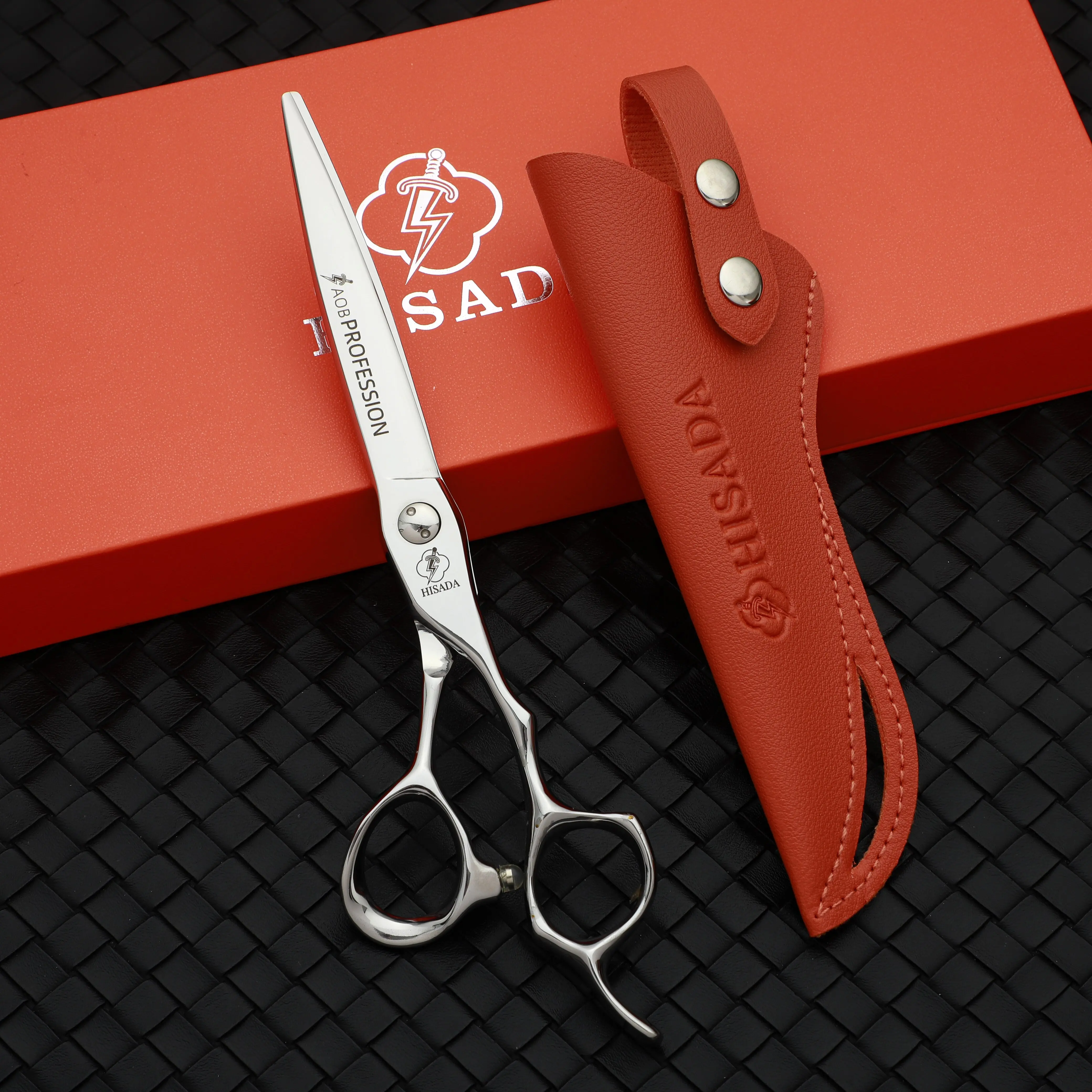 HISADA Professional Hair Cutting Scissors ,6 inch Sharp Barber Shears Silver Polished Salon Hairdressing Tool for Hair Stylists