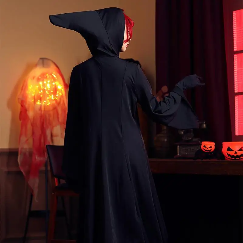 Loween Par Bla Robe Dr Outfit arp Cap خمسة تحسس زي الربط تصميم السيدات الملابس العرقية التقليدية المرحلة