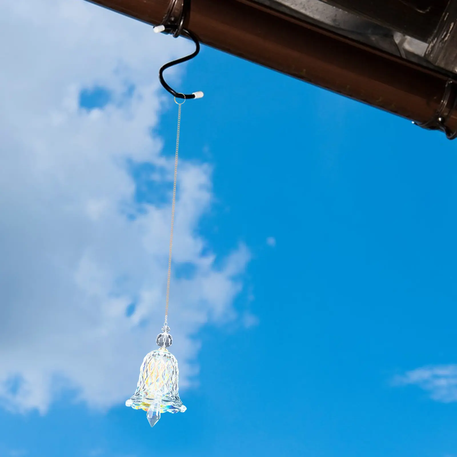 2Pcs Elegant Glass Wind Chimes Indoor Suncatchers Captivating Sound Window Hanging Bells Home Decor Gift Wind Chime Small