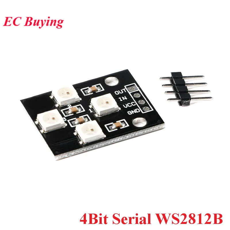 WS2812 WS2812B 1 2 4 7 9 16 25 32 64 Bit WS 2811 5050 RGB LED Lamp Panel Module 5V Colorful LED Controller Precise for Arduino