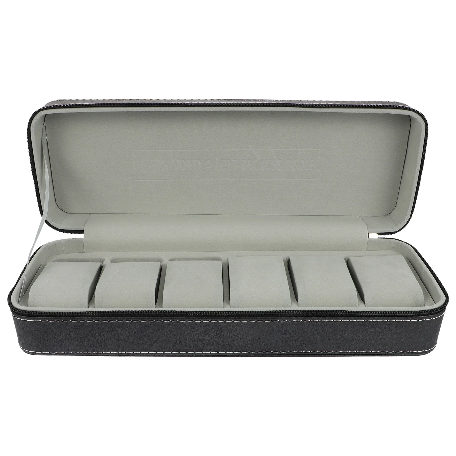 

6 Watch Boxes Protective Cases Storage ganizers Packing Black Gift Travel Containers Wristwatch Safe Jewelry Display PU Material