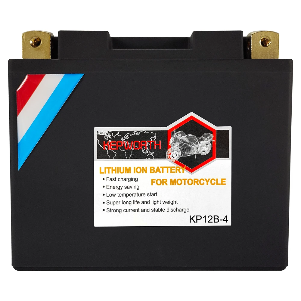 KP12B-4 Motorcycle LiFePO4 Battery CCA 450A 12V 8Ah Lithium Scooter Start Battery For ATVs UTVs GT12B-4 YT12B-BS UT12B-4 YT12B