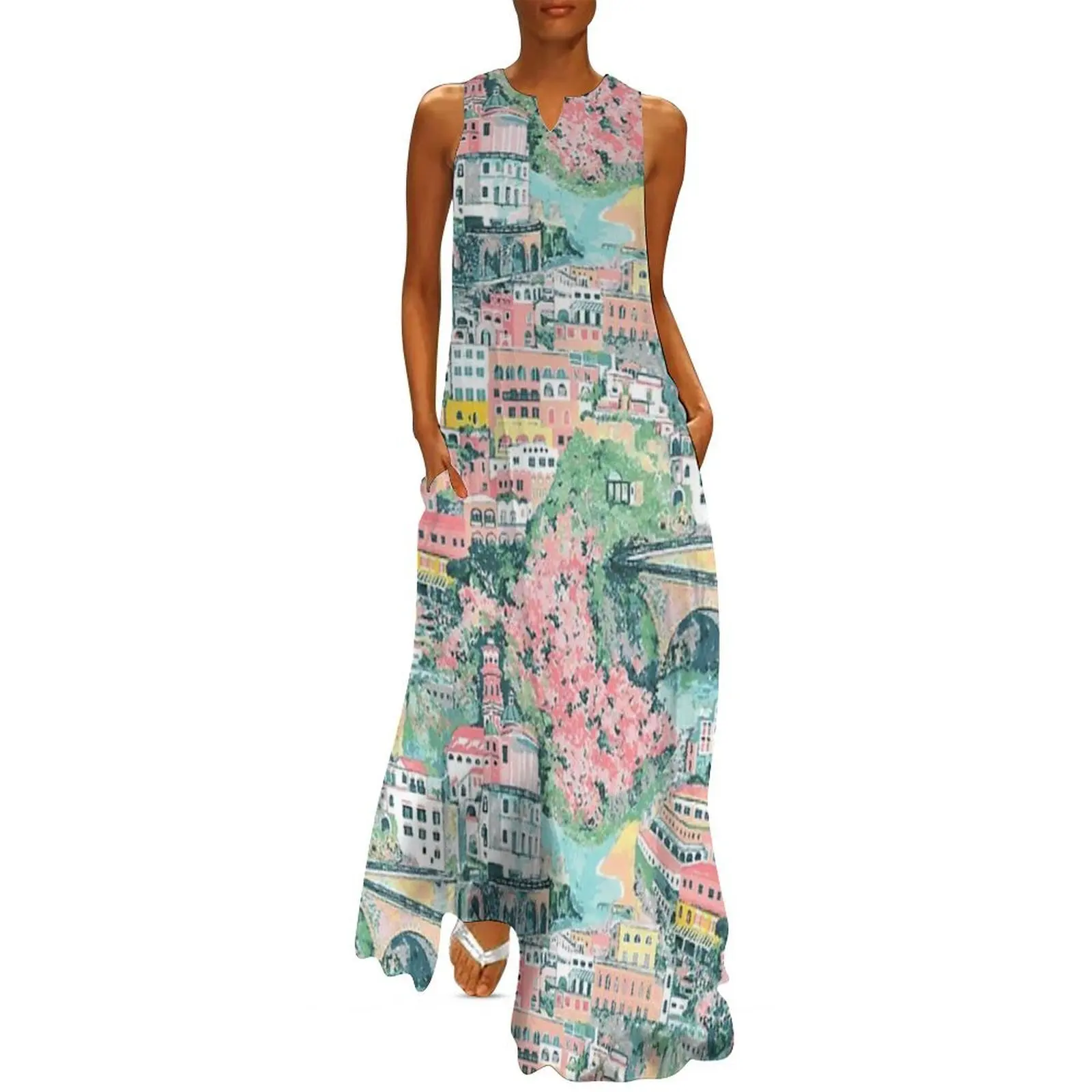 

Costiera Amalfitana Positano, Sorrento Italian riviera Long Dress african dresses for woman birthday dress