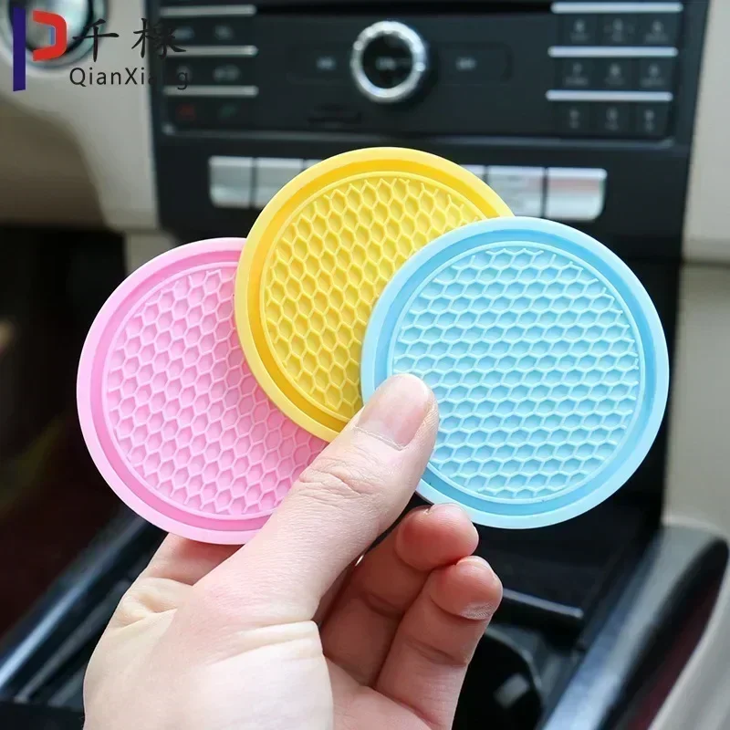 

Water Cup Bottle Holder Car Coaster - Silica Gel Anti-slip Pad Mat, Interior Decoration Car Styling Accessories