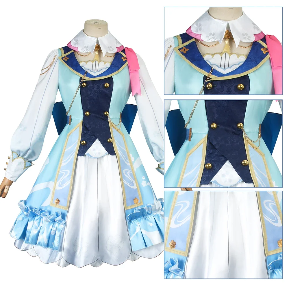 Kamisato Ayaka Traje de Cosplay Feminino, Genshin Impact, Pele, Novo, Halloween, Trajes para Meninas, Vestido, Jogo