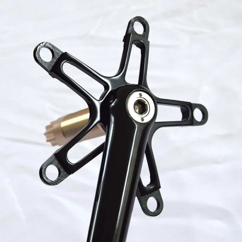 High Quality Aluminum Alloy Folding Bike Crank Brompton Bike 130BCD Lightweight Hollow Crankset