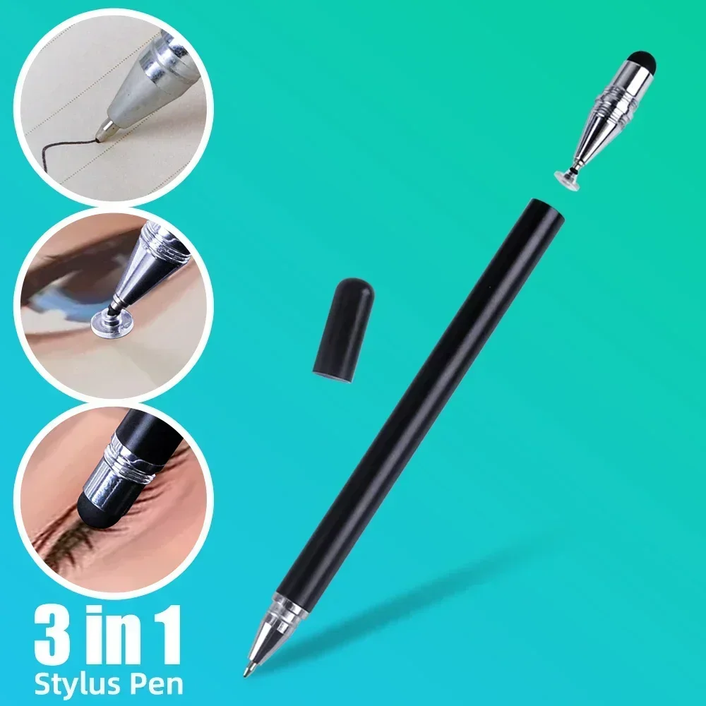 

3 in 1 Universal Stylus Pen For Mobile Tablet For iphone ipad Drawing Tablet Capacitive Touch Screen Pencil For Android Huawei