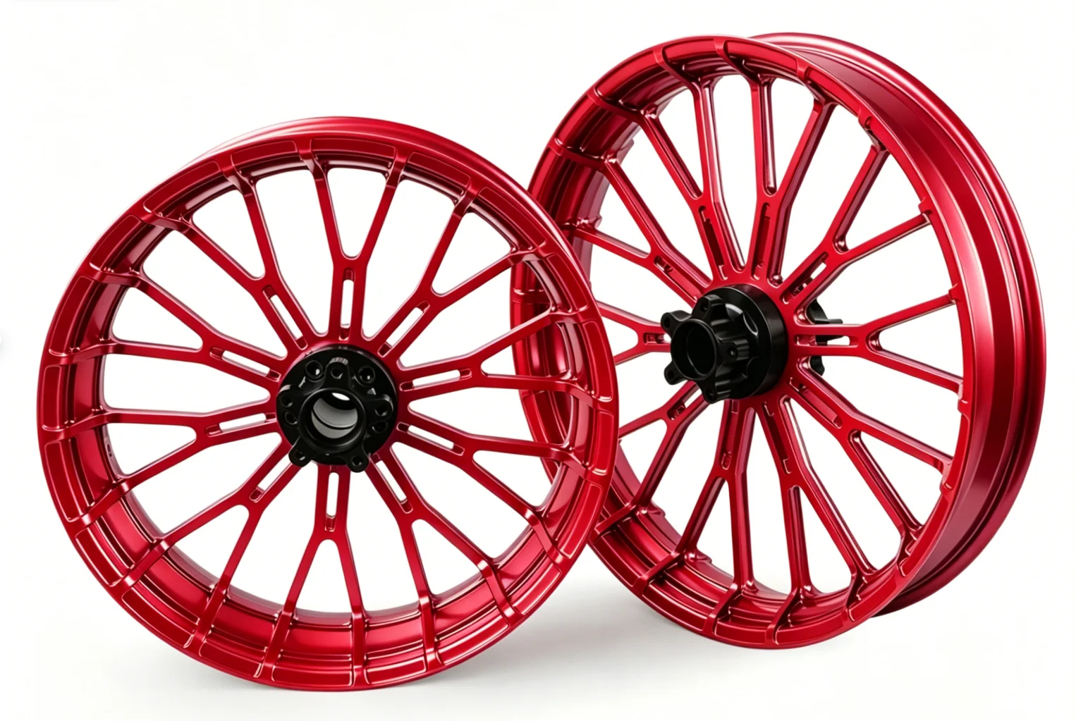 USOHAWLK Custom Colors Aluminum Front Rear Motorcycle Wheels Retrofit/Upgrade for 08-later FLSTF/FLSTFB/FLSTFBS Model