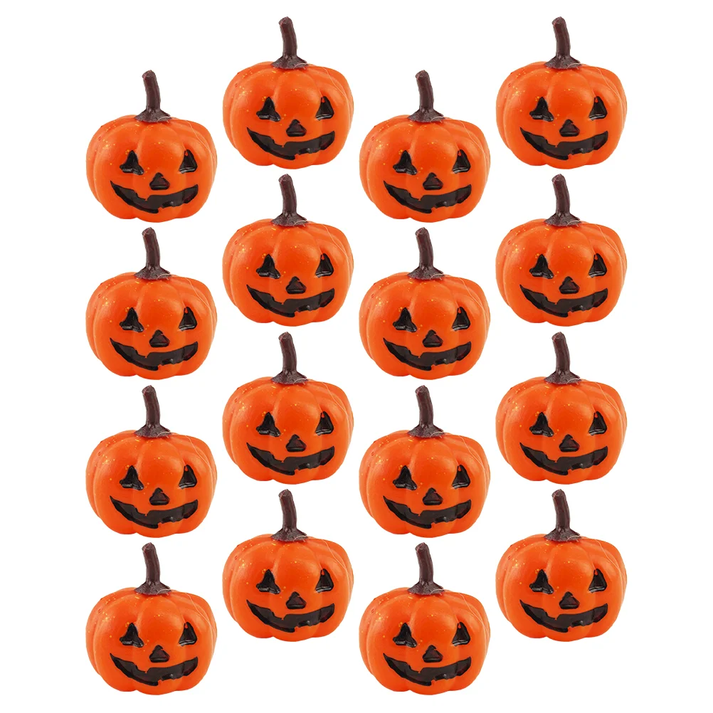 16 Pcs Artificial Pumpkin Halloween Decor Fall Kitchen Plastic Small Pumpkins Props House for Party