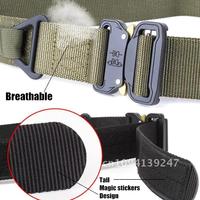 Quick Release 45mm Men CS Tactical Belts Nylon Military Heavy band Waist Adjustable Accessories Belt+Buckle Training Duty Hunt