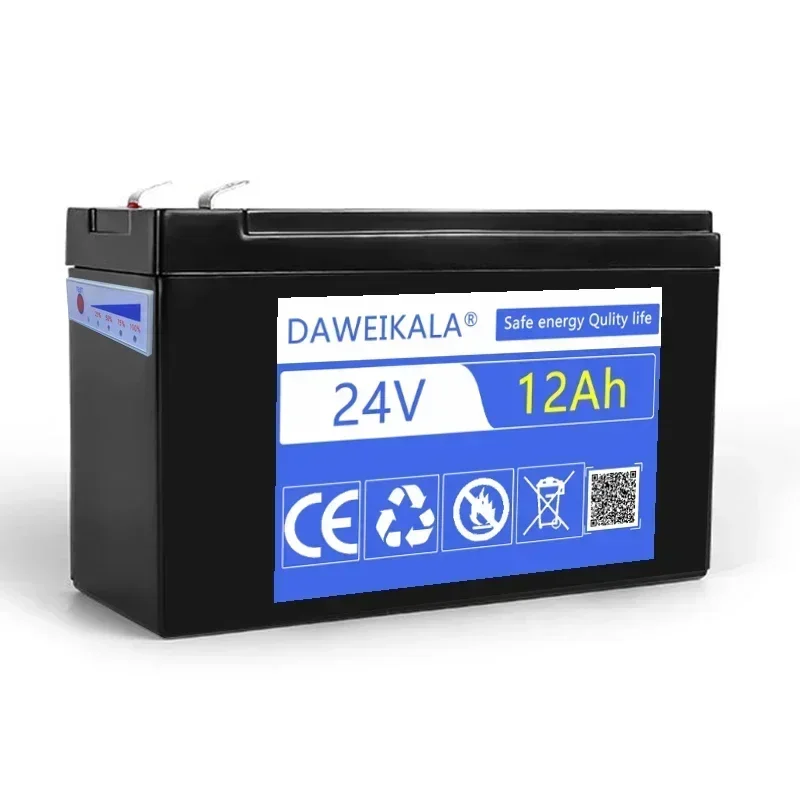 24v battery 18650 pack real capacity 12Ah Rechargeable Battery Built-in BMS for camping equipment Solar System